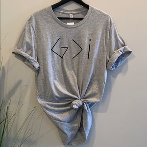 LAST Inspirational God is Greater Than I Tee | L